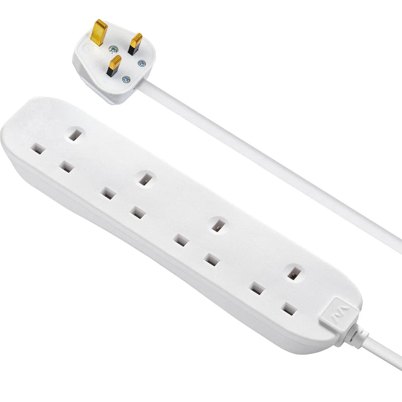 Masterplug Basic - 4 Sockets, 3m, 13A, White