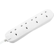 Masterplug Basic - 4 Sockets, 3m, 13A, White