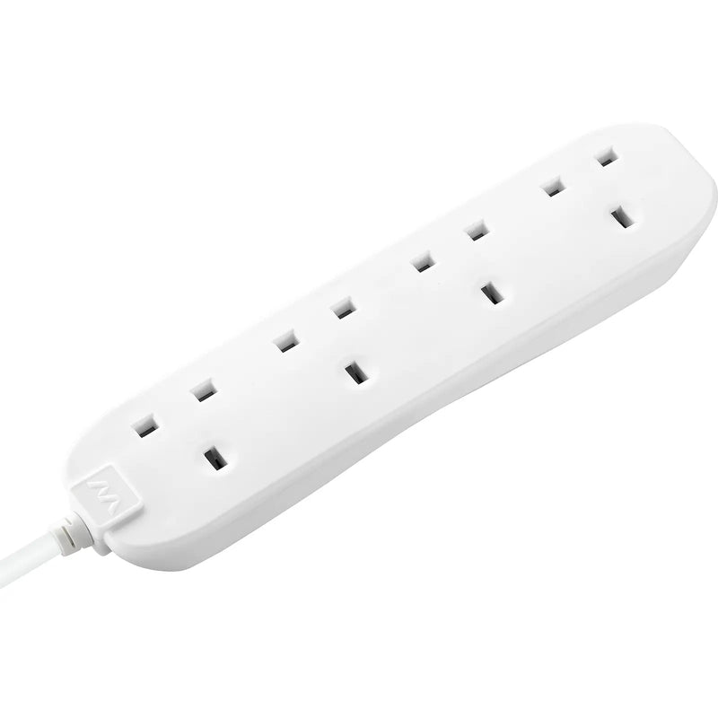 Masterplug Basic - 4 Sockets, 3m, 13A, White