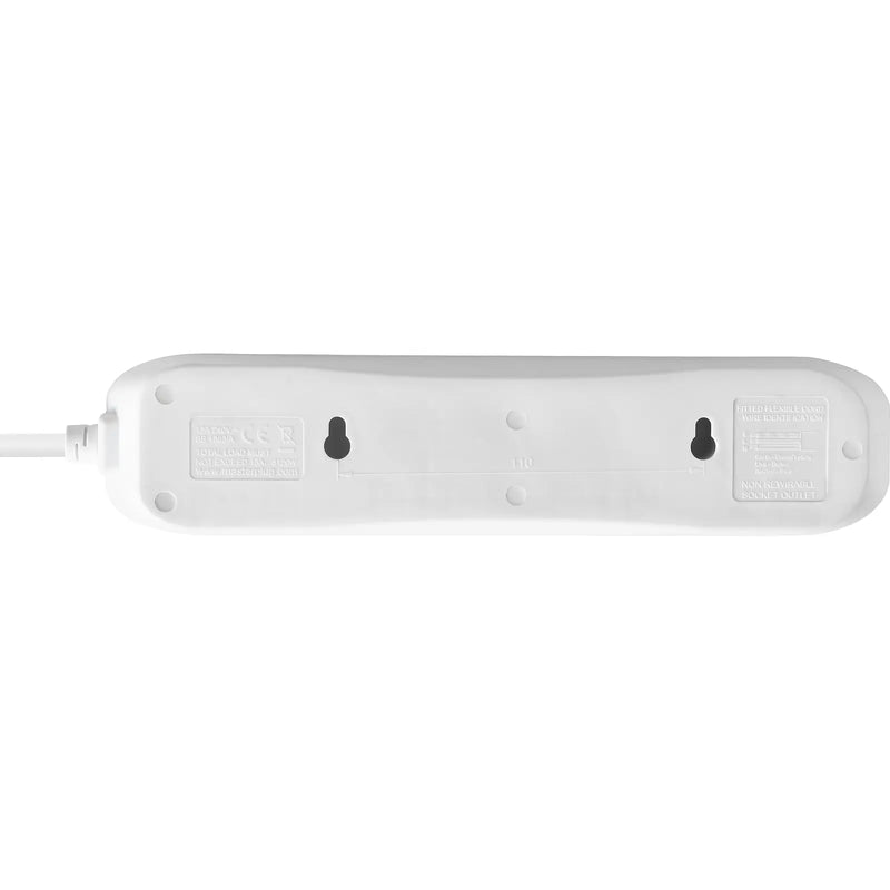 Masterplug Basic - 4 Sockets, 3m, 13A, White