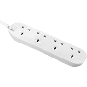 Masterplug Basic - 4 Sockets, 3m, 13A, White