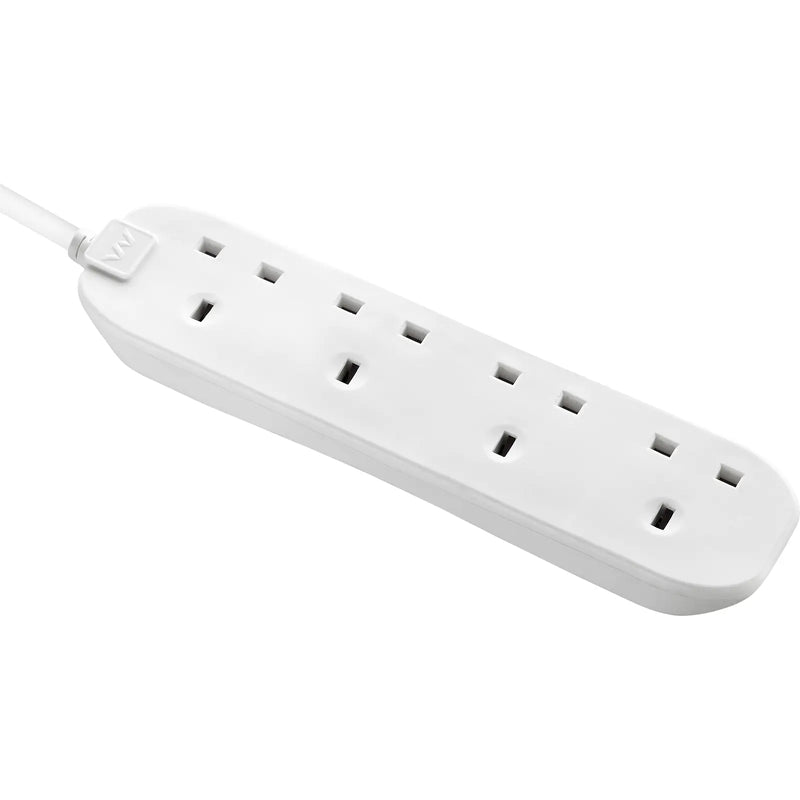 Masterplug Basic - 4 Sockets, 3m, 13A, White