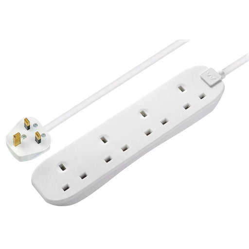 Masterplug Basic - 4 Sockets, 5m, 13A, White