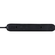 Masterplug Basic - 6 Sockets, 2m, 13A, Black