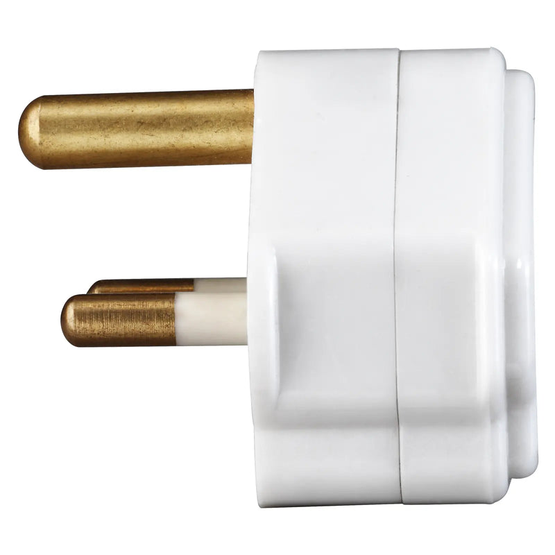 Masterplug Basic - Round Pin, 2A, White