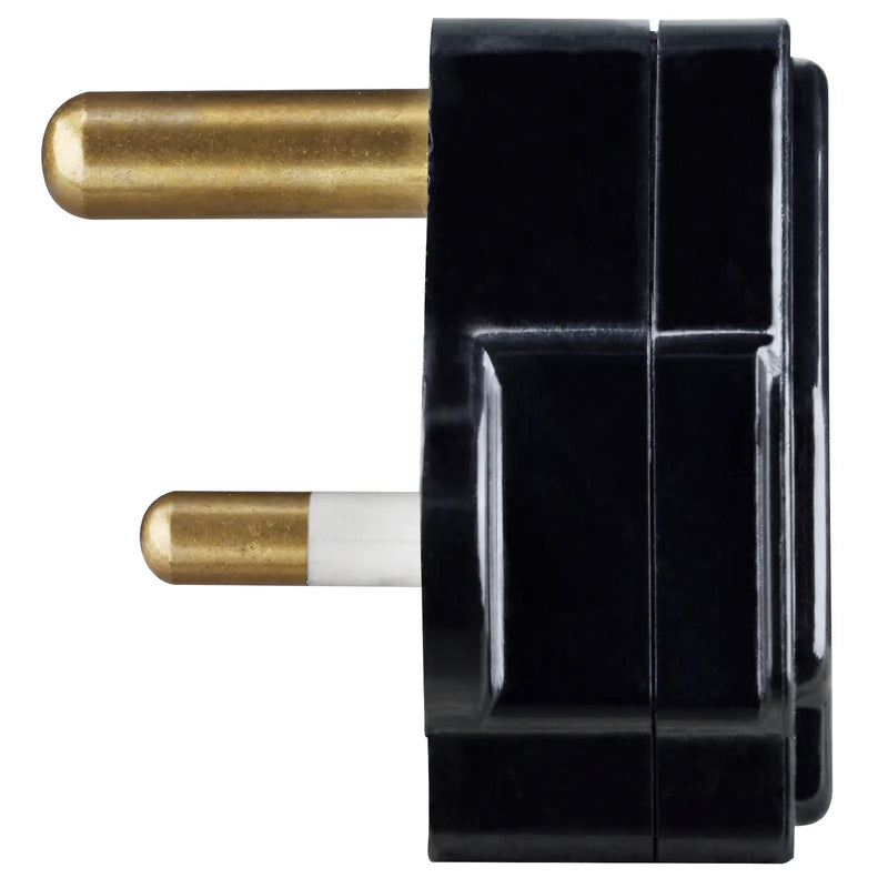 Masterplug Basic - Round Pin, 5A, Black