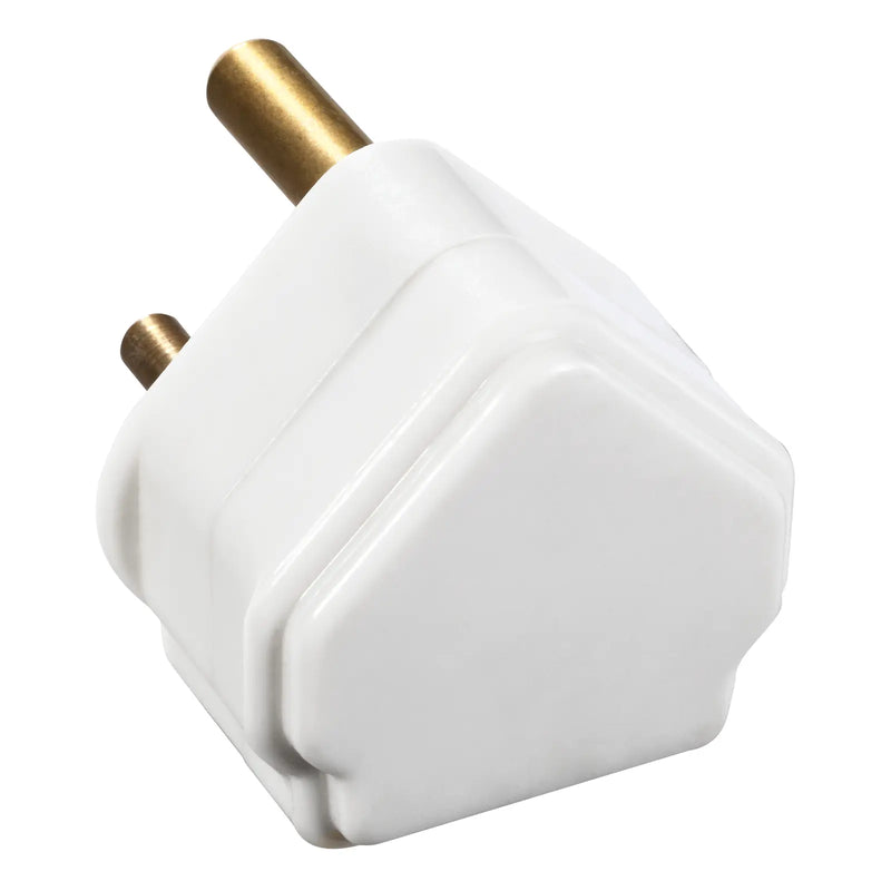 Masterplug Basic - Round Pin, 5A, White