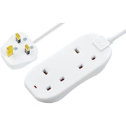 Masterplug Basic - 2 Sockets, 10m, 13A, White