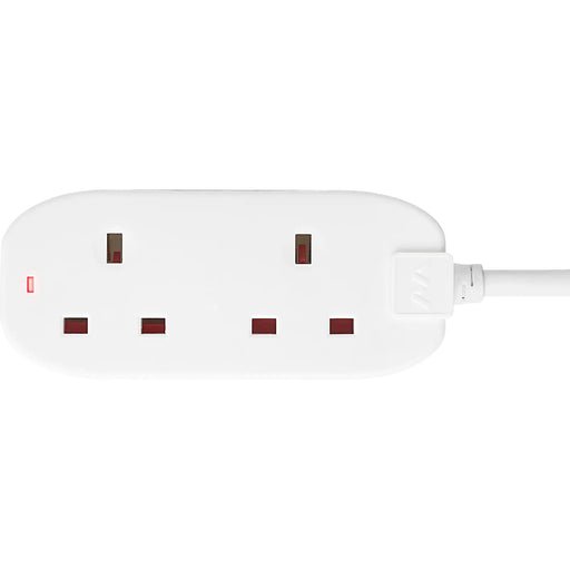 Masterplug Basic - 2 Sockets, 10m, 13A, White