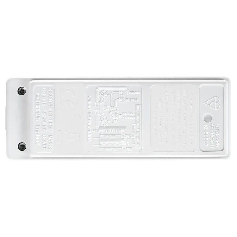 Masterplug Basic - 2 Sockets, 13A, White