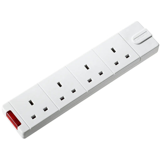 Masterplug Basic - 4 Sockets, 13A, White