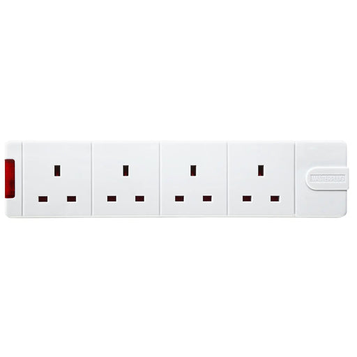 Masterplug Basic - 4 Sockets, 13A, White