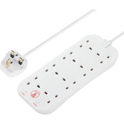 Masterplug Basic - 8 Sockets, 2m, 13A, White