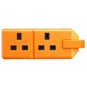 Masterplug Basic - 2 Sockets, 13A, Orange