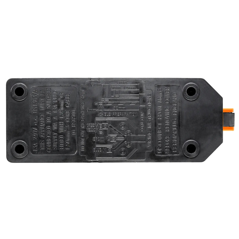 Masterplug Basic - 2 Sockets, 13A, Orange