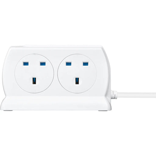 Masterplug High Gloss USB - 2 x USB A, 4 Sockets, 2m, 13A, Gloss White