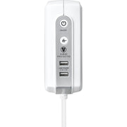 Masterplug High Gloss USB - 2 x USB A, 4 Sockets, 2m, 13A, Gloss White