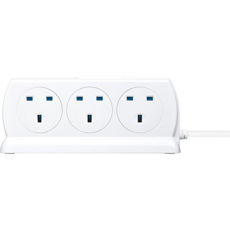 Masterplug High Gloss USB - 2 x USB A, 6 Sockets, 2m, 13A, Gloss White
