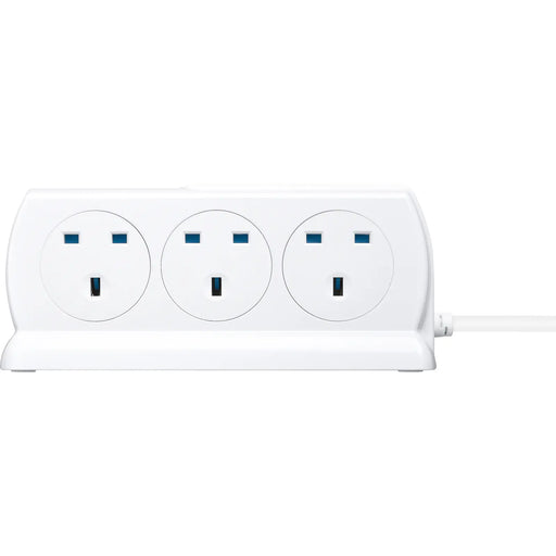 Masterplug High Gloss USB - 2 x USB A, 6 Sockets, 2m, 13A, Gloss White