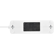 Masterplug High Gloss USB - 2 x USB A, 6 Sockets, 2m, 13A, Gloss White