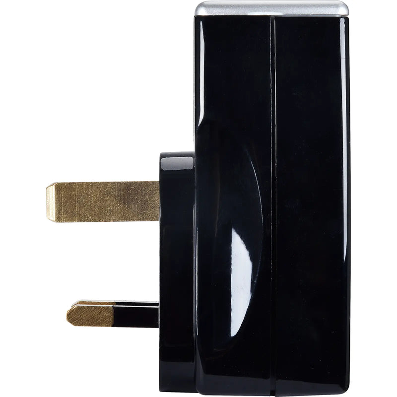 Masterplug High Gloss USB - 2 x USB A, 13A, Gloss Black