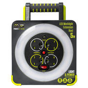 Masterplug Pro XT - 5m, 4 Sockets, 13A, Grey + Green