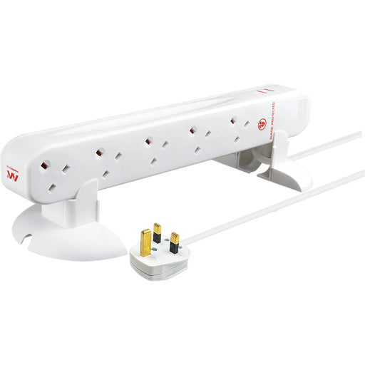 Masterplug Surge - 10 Sockets, 1m, 13A, White