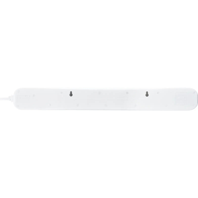 Masterplug Switched - 6 Sockets, 2m, 13A, White