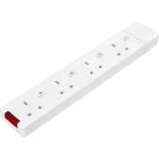 Masterplug Switched - 4 Sockets, 13A, White