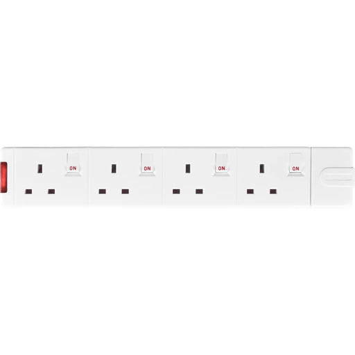 Masterplug Switched - 4 Sockets, 13A, White