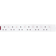 Masterplug Switched - 6 Sockets, 13A, White