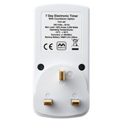 Masterplug Timer - 7 Day, White