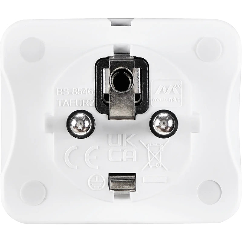 Masterplug Travel - 2 Socket, White