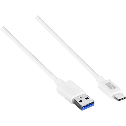 Masterplug USB - USB A to C, 1m, 18W, 5GBPS, White