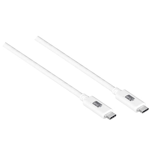 Masterplug USB - USB C to C, 1m, 100W, 10GBPS, White