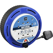 Masterplug Work - 5m, 4 Sockets, 10A, Blue
