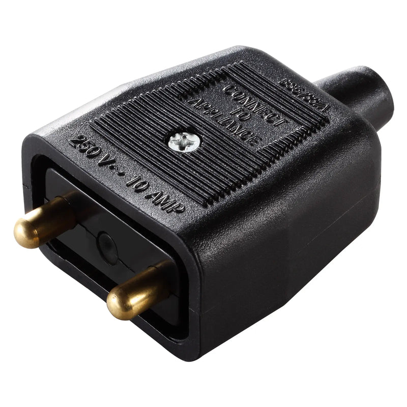 Masterplug Work - 2 Pin Connector, 10A, Black