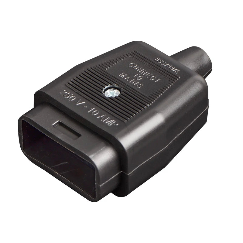 Masterplug Work - 3 Pin Connector, 10A, Black