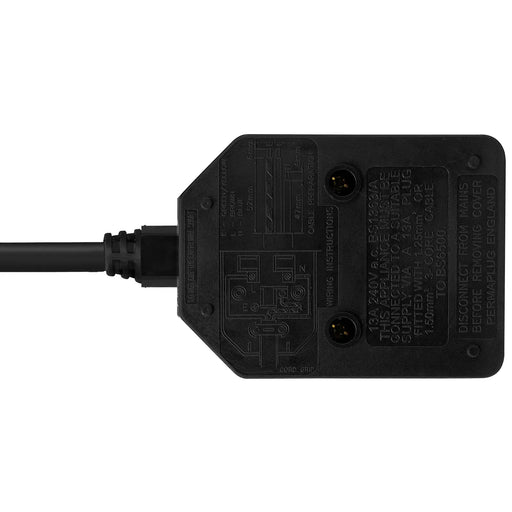 Masterplug Work - 1 Socket, 5m, 13A, Black