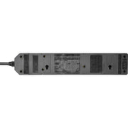Masterplug Work - 4 Sockets, 2m, 13A, Black