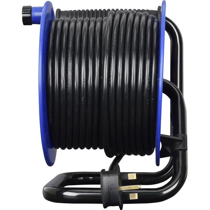 Masterplug Work - 30m, 4 Sockets, 13A, Blue