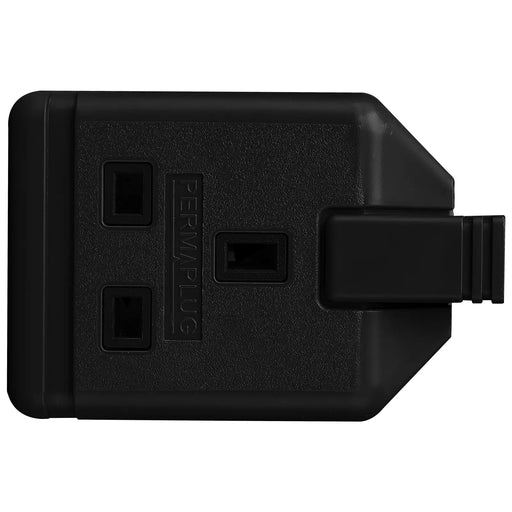 Masterplug Work - 1 Socket, 13A, Black