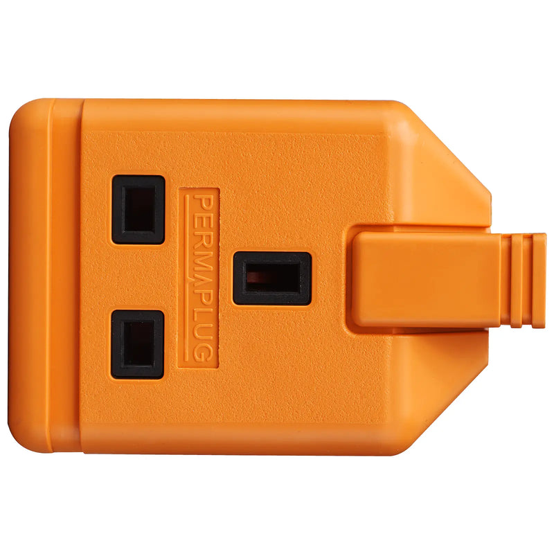 Masterplug Work - 1 Socket, 13A, Orange