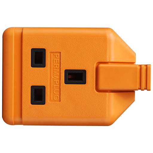 Masterplug Work - 1 Socket, 13A, Orange