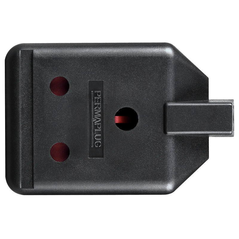 Masterplug Work - 1 Socket, 15A, Black