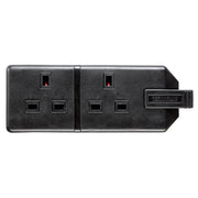 Masterplug Work - 2 Sockets, 13A, Black