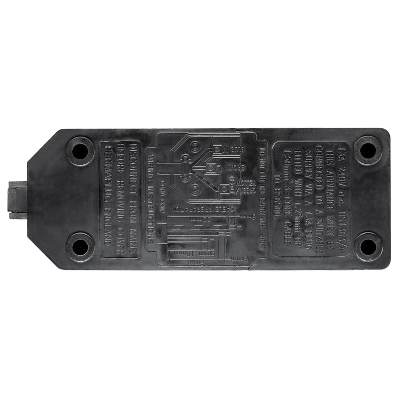 Masterplug Work - 2 Sockets, 13A, Black