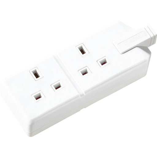 Masterplug Work - 2 Sockets, 13A, White