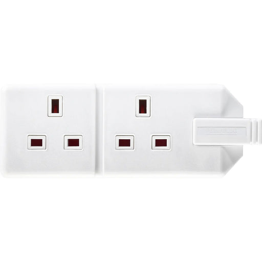 Masterplug Work - 2 Sockets, 13A, White