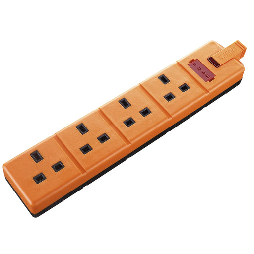 Masterplug Work - 4 Sockets, 13A, Orange